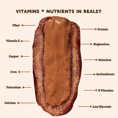 realsy - Chocolate Peanut Butter Dates | Individually Wrapped - 40ct