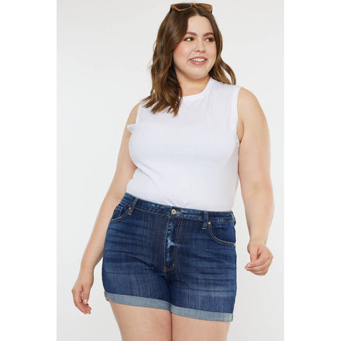 Kan Can USA - Plus Size Denim Shorts