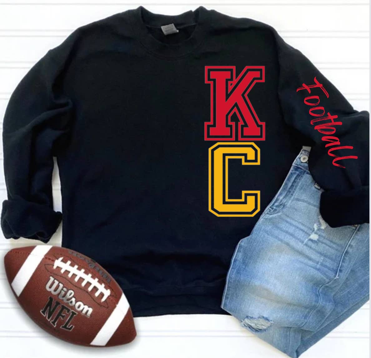 KC Football Sleeve Sweatshirt