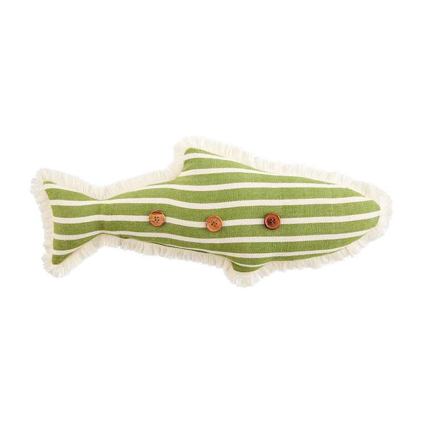 Green Fish Shaped Pillow