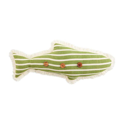 Green Fish Shaped Pillow