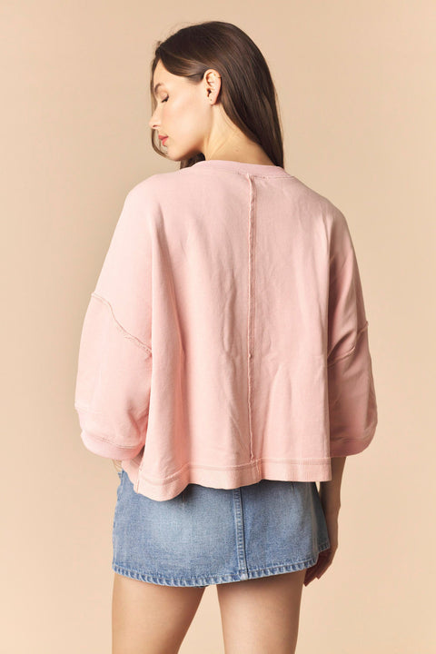 Mineral Washed Cut Edge with Reverse Stitch Detailed Button Up