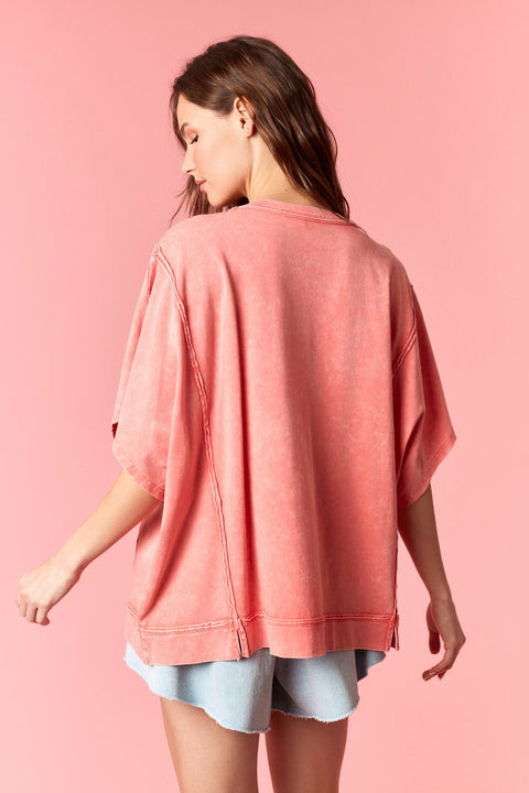America Flag Coral Tee