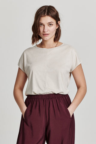 Lacey Suede Dolman Sleeve Top - Birch