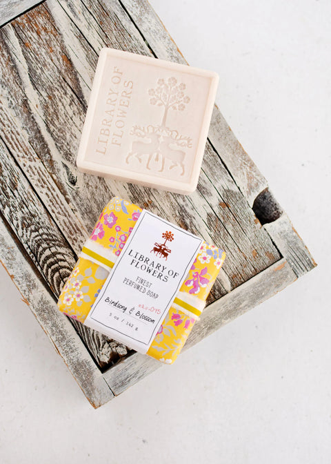 Yellow Pink Roses Square Soap