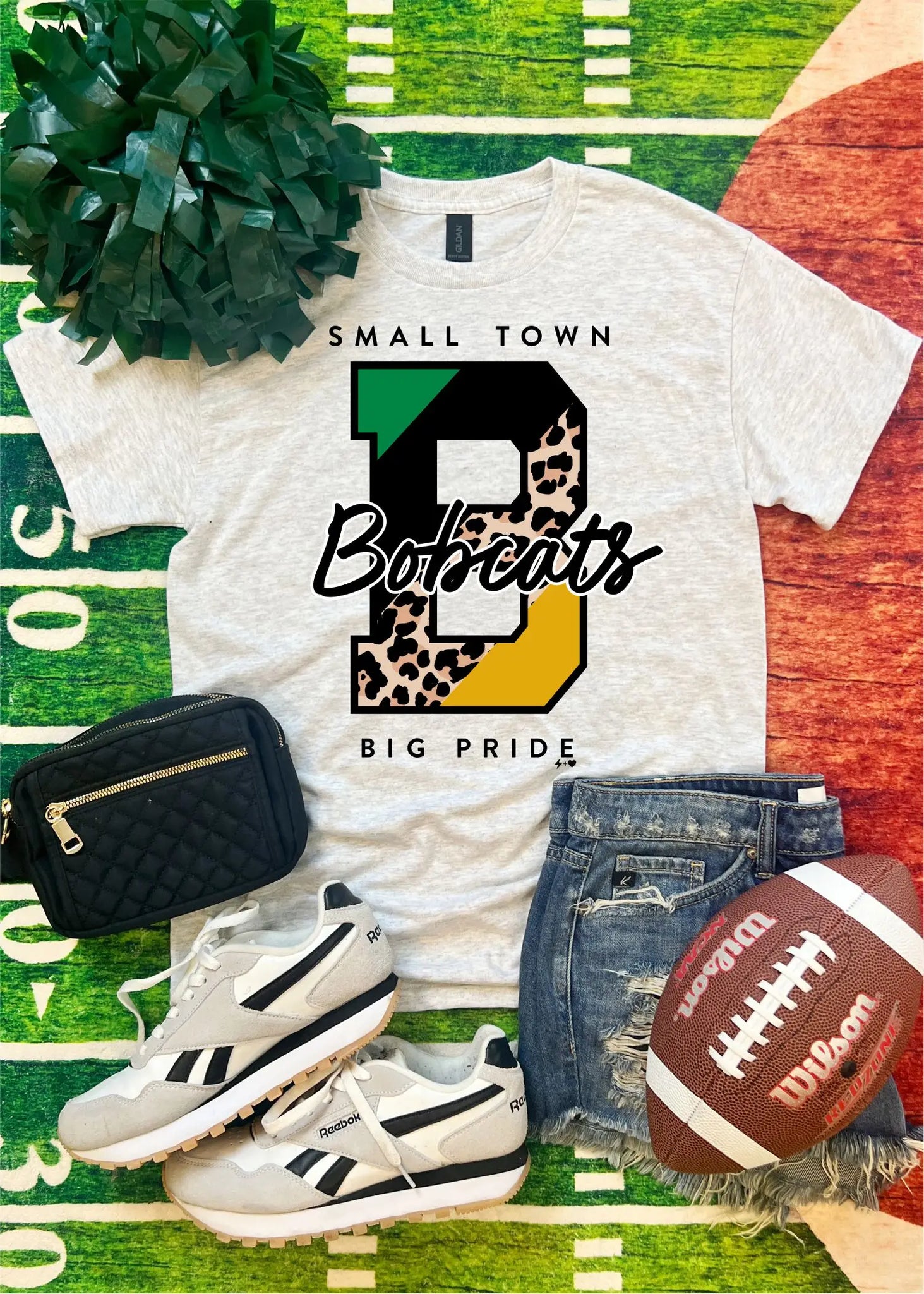 Small Town Big Bobcat Pride Tee