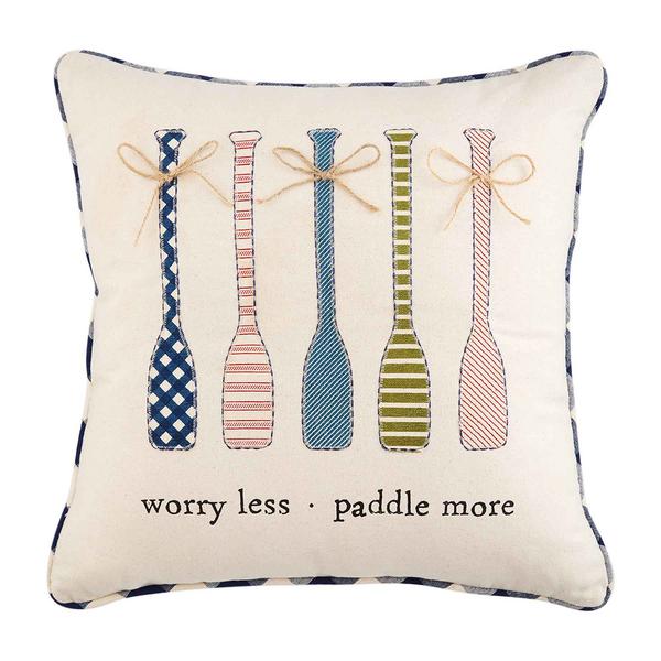Worry Less Paddle More Pillow