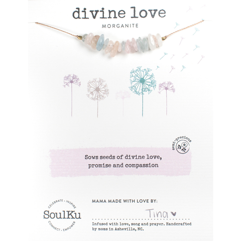 SoulKu - Morganite Seed Necklace for Divine Love - SEED5