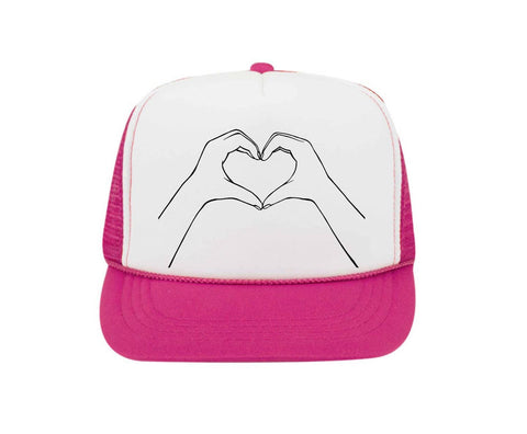 Rad Hat Society - Heart Hands (Taylor Swift): Hot Pink / White