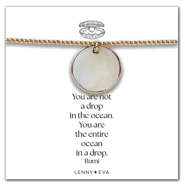 Lenny & Eva - Intentions Bracelet-Capiz Shell, Round