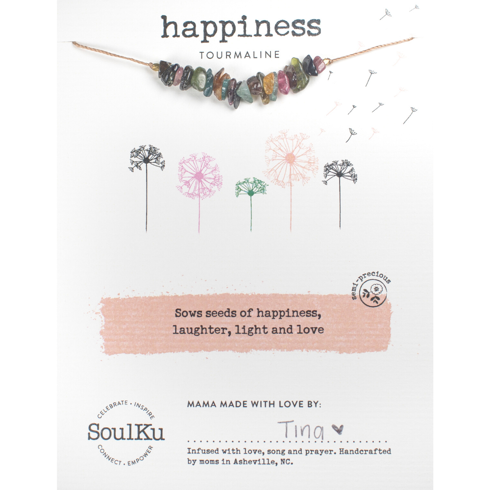 SoulKu - Tourmaline Happiness Seed Necklace