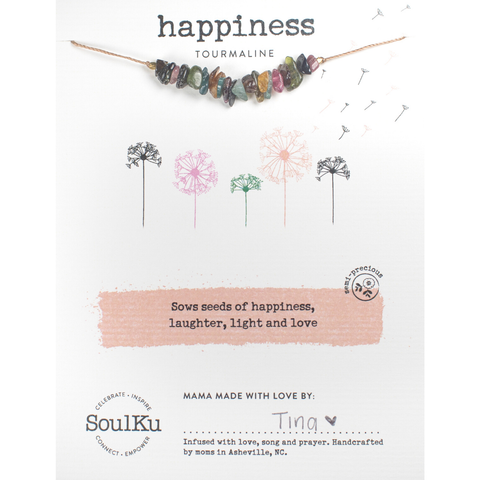 SoulKu - Tourmaline Happiness Seed Necklace