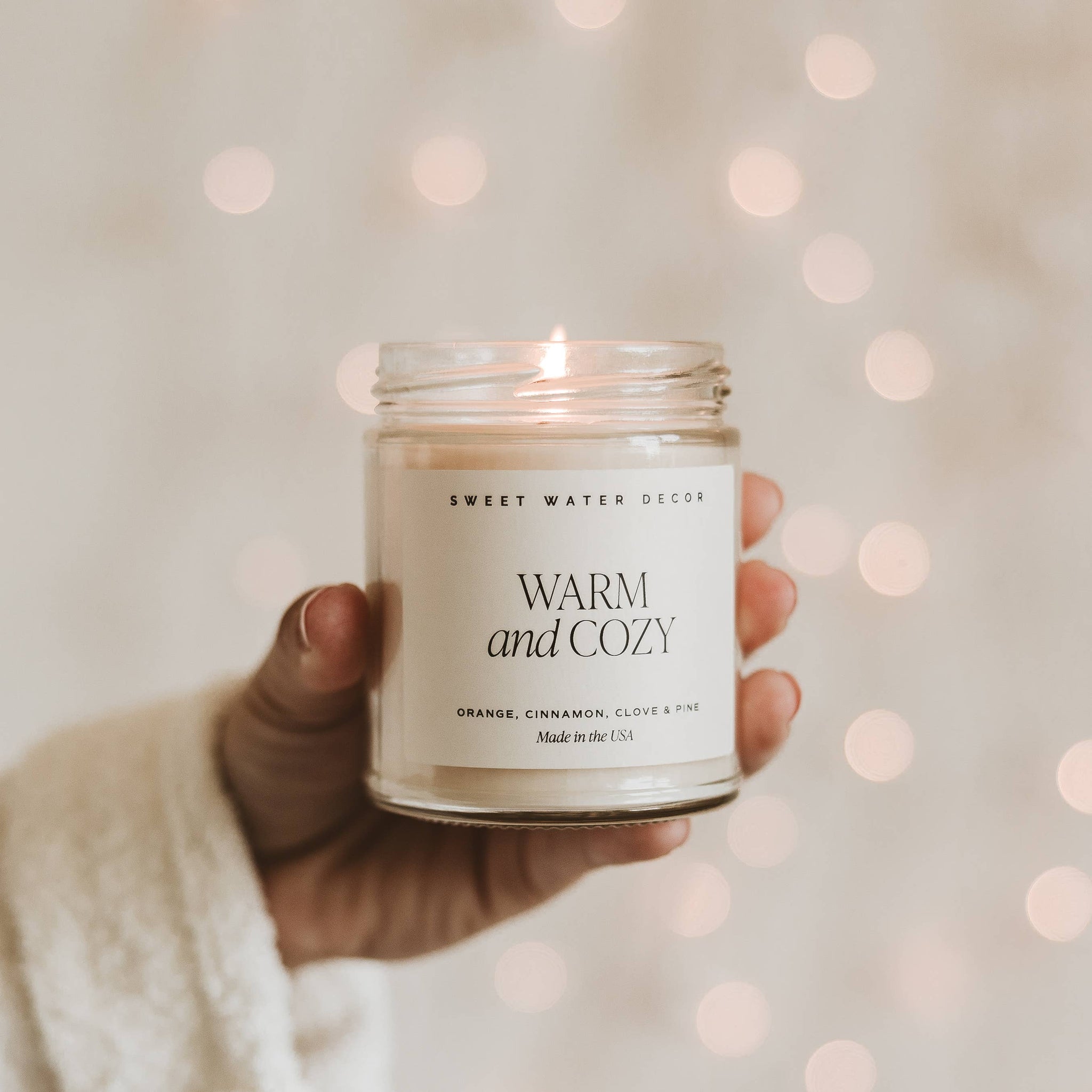 Sweet Water Decor - Warm and Cozy 9 oz Soy Candle - Christmas Home Decor & Gifts