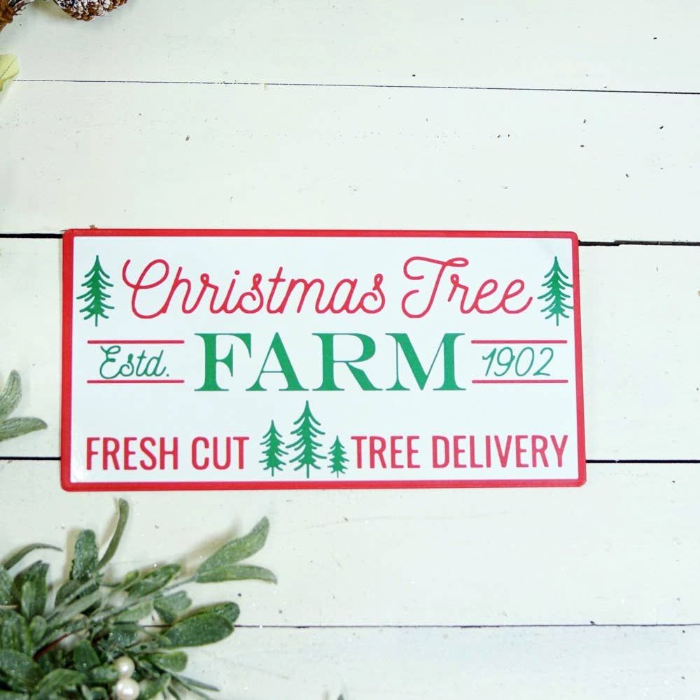 Metal Sign "Tree Farm"